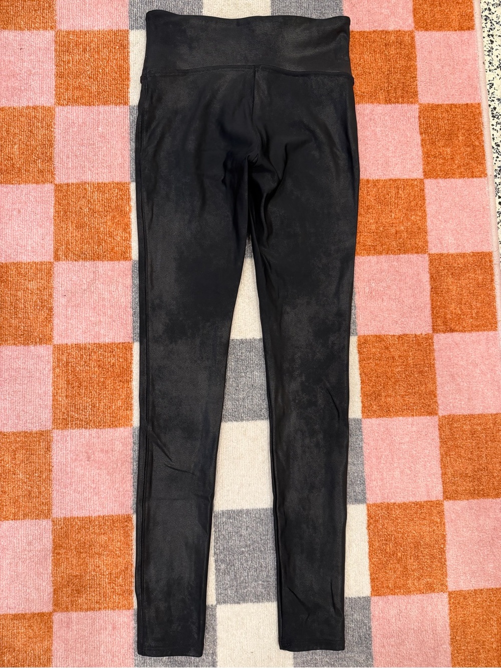 SPANX Faux Leather Leggings Black High Rise Shaping Size Small - Picture 10 of 10